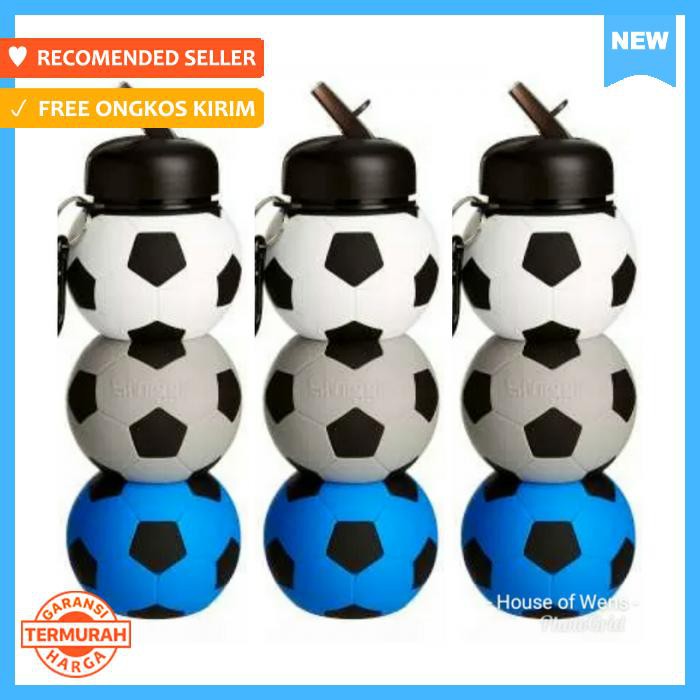 Botol Minum & Termos - Smiggle Football Silicone Bottle Botol Minum Silicone Smiggle - Bekal