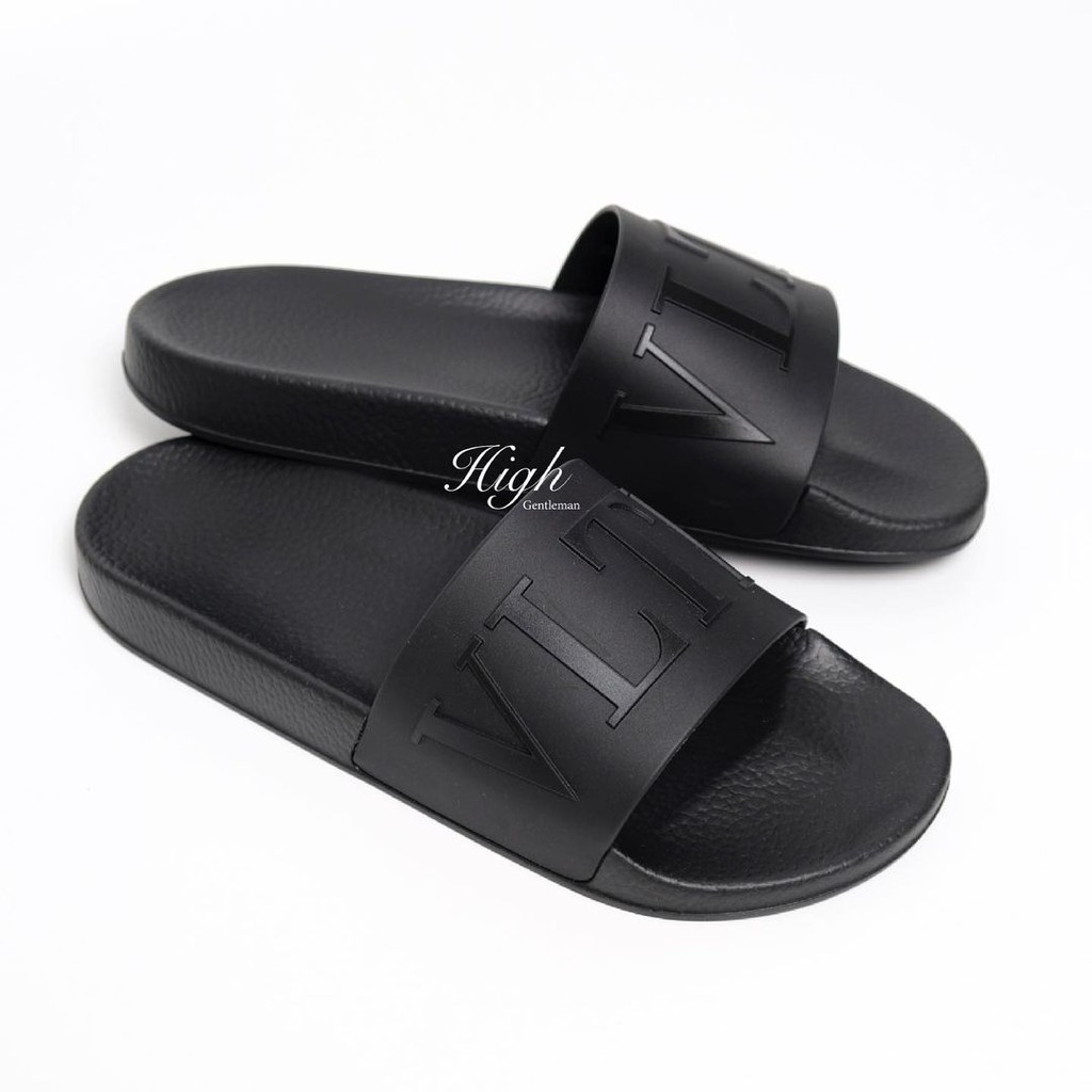 VLTN Slides Black/Black 100% Authentic