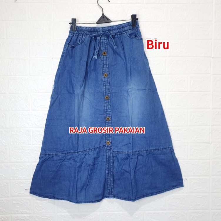 Rok Jeans Anak Rempel Variasi Kancing Usia 4-14 Thn / Rok Jeans Anak Premium