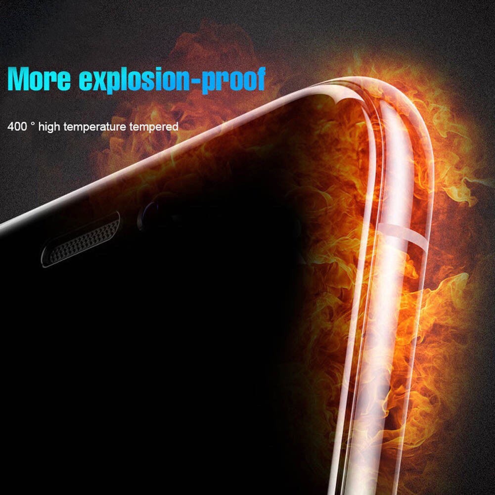 Pelindung Layar Tempered Glass 9H Curved Edge untuk Apple iPhone x 6s 7 8 Plus xs xr 11 pro max