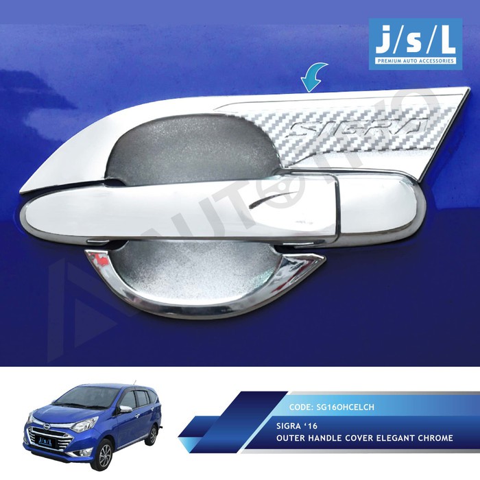 Daihatsu Sigra Outer Handle Cover Sporty Chrome JSL