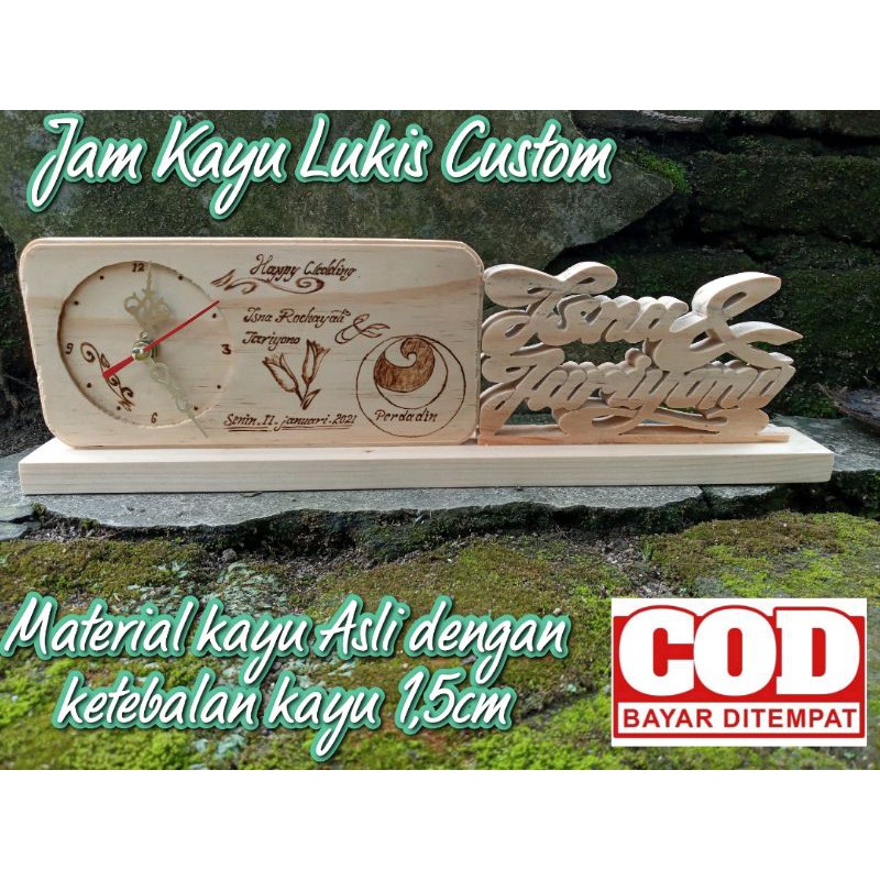 JAM CUSTOM / JAM KAYU CUSTOM / JAM KAYU LUKIS
