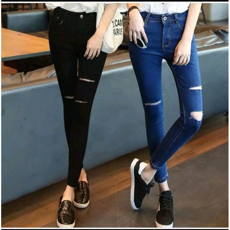 celana jeans cewek sobek ripped 2