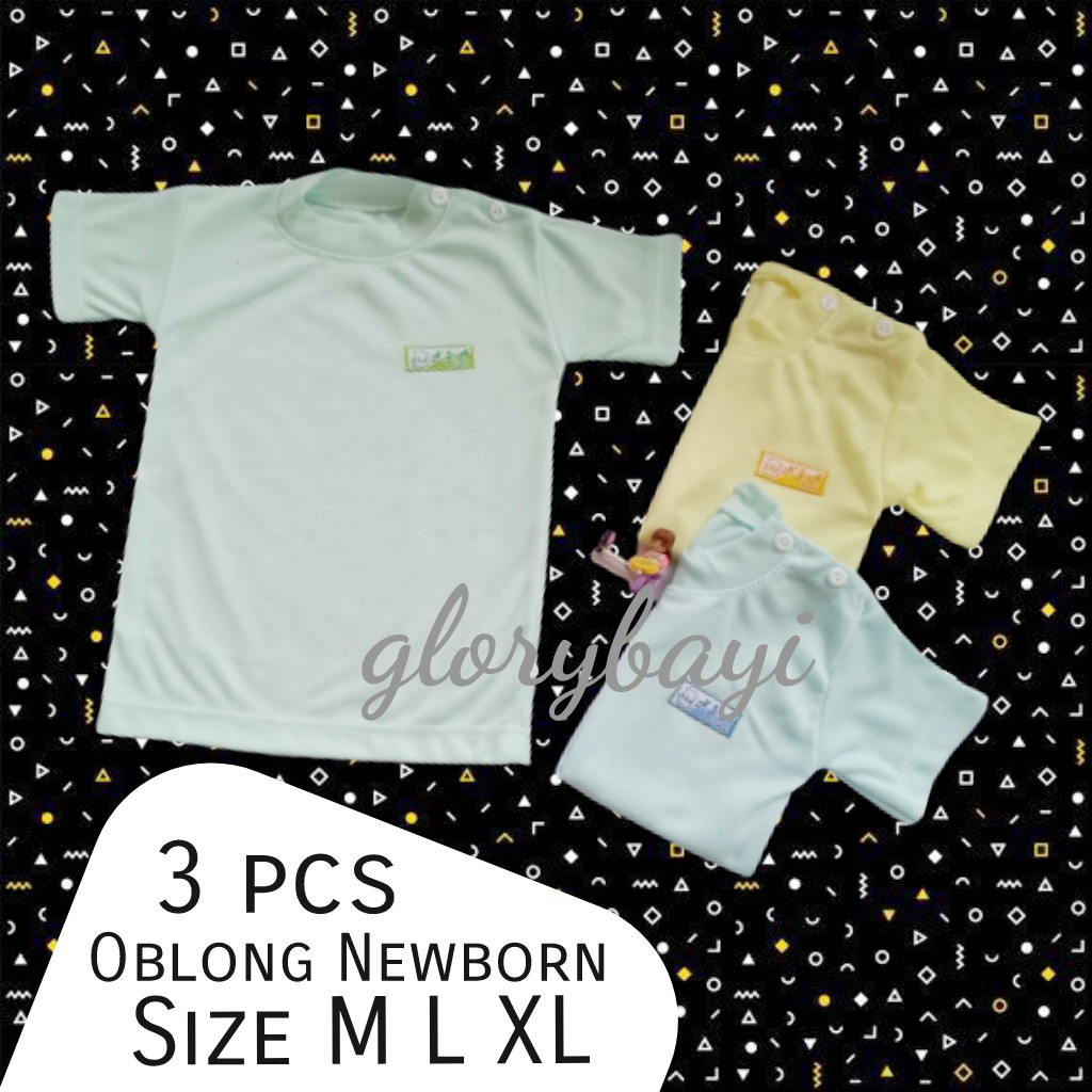 [3 Pcs] Baju Atasan Bayi  | Pakaian Bayi Oblong Bayi