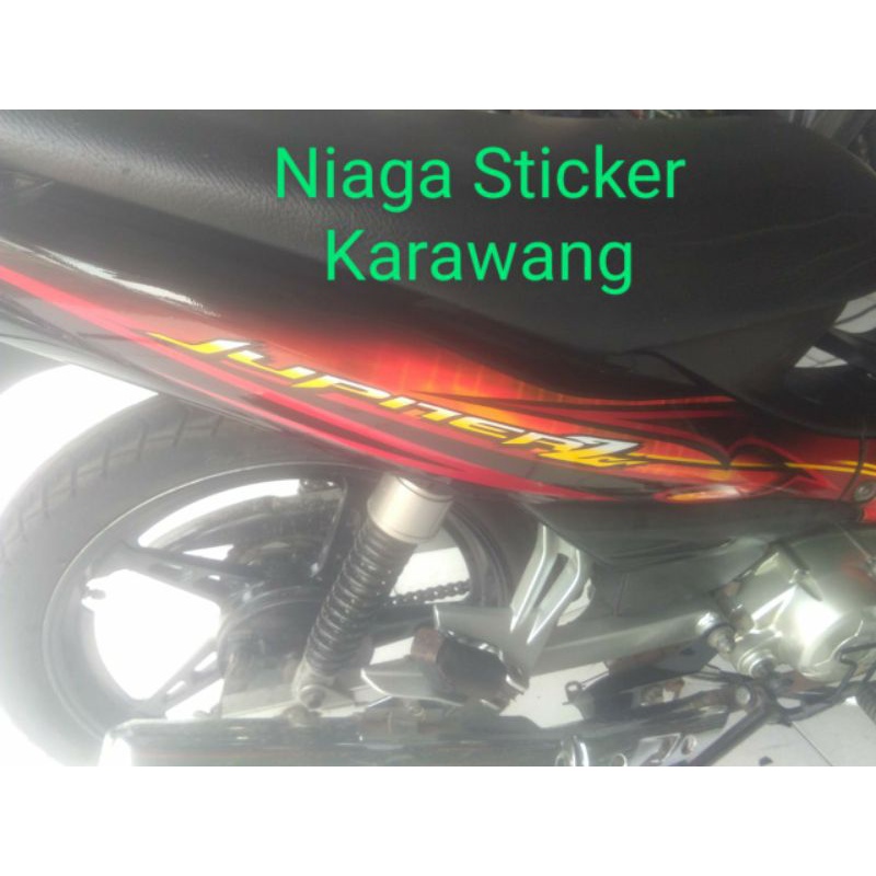 Sticker Stiker lis body Striping Jupiter Z 2008 Hitam (AJS)