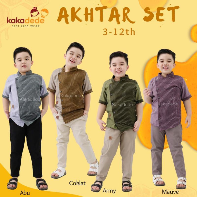 Setelan Baju Muslim Anak Laki Laki Kakadede Set Koko Akhtar