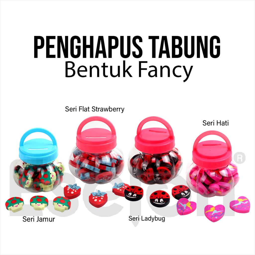 

24pcs Penghapus Toples Bentuk Flat 2487 / Penghapus Fancy