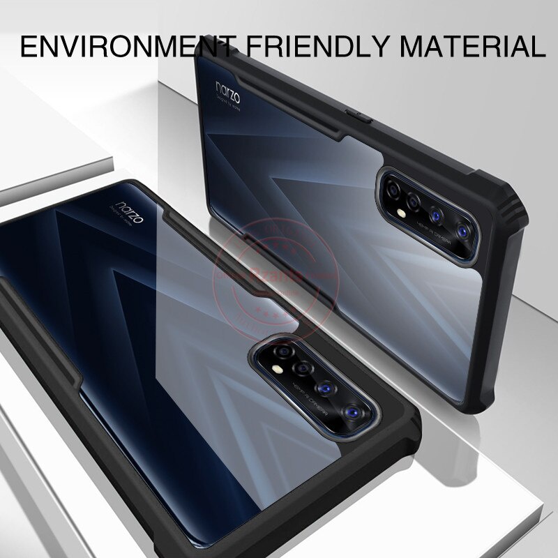 Case REALME NARZO 20 PRO Armor Fusion Transparent Casing Free Skin Carbon 3D