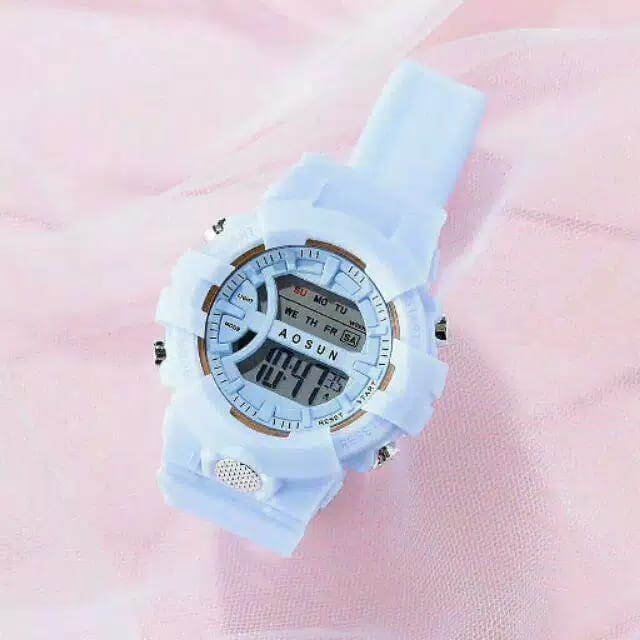 (COD) JAM TANGAN WANITA DIGITAL KOREAN STYLE SS-18 RUBBER