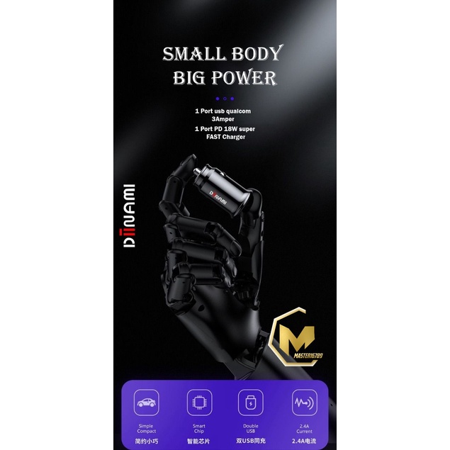 BM078 Saver Cashan mobil original DIINAMI C17 dual usb qualcom 6A Samsung oppo xiaomi iPhone Vivo MA808