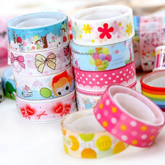 

Selotip motif fancy isolasi lucu murah