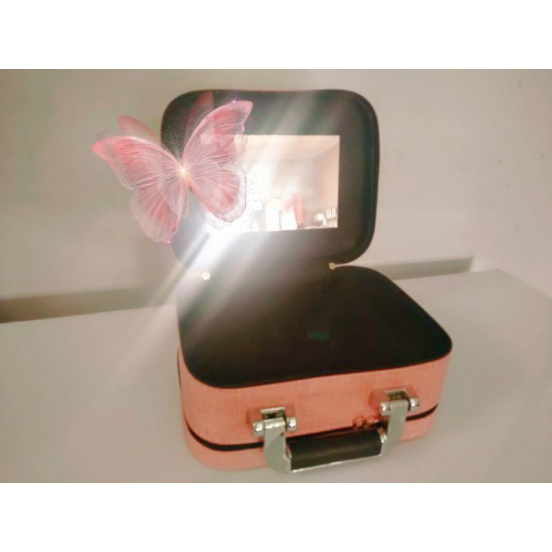 make up box/pouch double/(tas kosmetik)