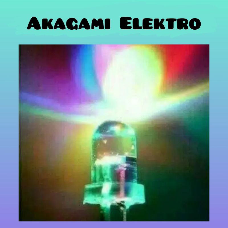 Lampu LED 5MM Kedip 3 Warna RGB Merah-Biru-Hijau..