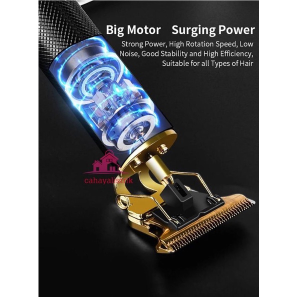 Alat Mesin Cukur Potong Elektrik Rambut Kumis Jenggot Jambang Hair Clipper Trimmer Shaver Recharger