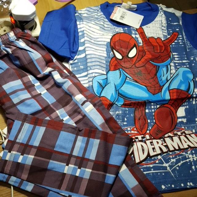 Setelan anak laki laki - baju anak spiderman - baju anak superhero