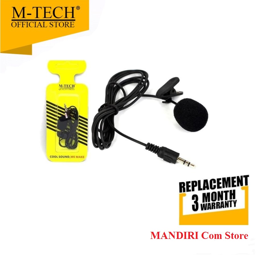 Microphone Clip Jepitan M-Tech 3.5mm For PC, Laptop, HP, Tablet