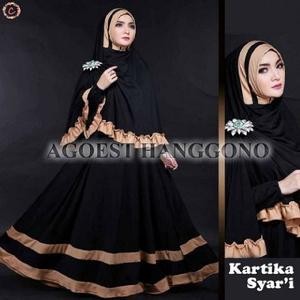 gamis murah kartika syar'i black 2In/GAMIS SYARI/BAJU MURAH/MURAH WANITA/JILBAB INSTAN/KEBAYA MODERN