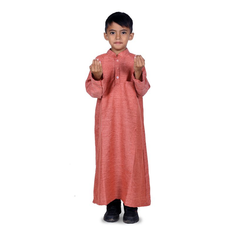 BAJUYULI Baju  Muslim Anak Laki Laki Gamis Merah  Misty 