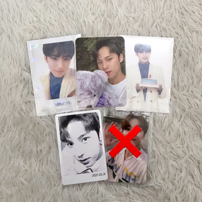 ( booked ) seventeen mingyu dicon luxury teddy selca tc hare cake