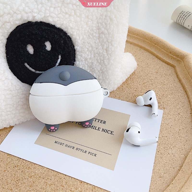 Cover Pelindung AirPods 1 2 3 Bentuk Pantat Anjing Corgi Bahan Silikon