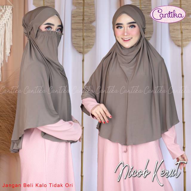 Jilbab NICOB KERUT / Jilbab Masker Original Cantika Hijab