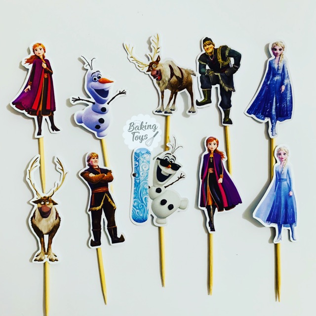 Frozen 2 Cupcake Topper Birthday / Hiasan Kue Ulang Tahun