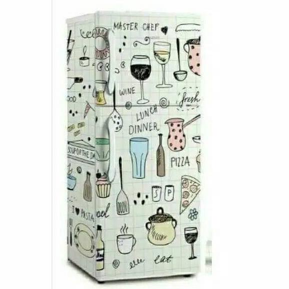 Stok terbatas!.. Sticker kulkas 2 pintu full body motif master chef