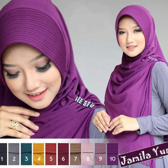 Jilbab Instan Kerudung Hijab Syari Bergo Jamila - Hijau Tosca