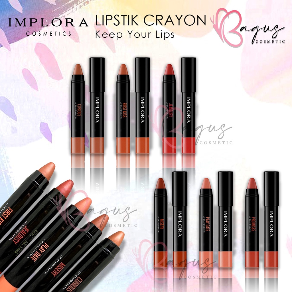 ⭐BAGUS⭐ IMPLORA Lip Crayon Satin | Lipstick Pigmented