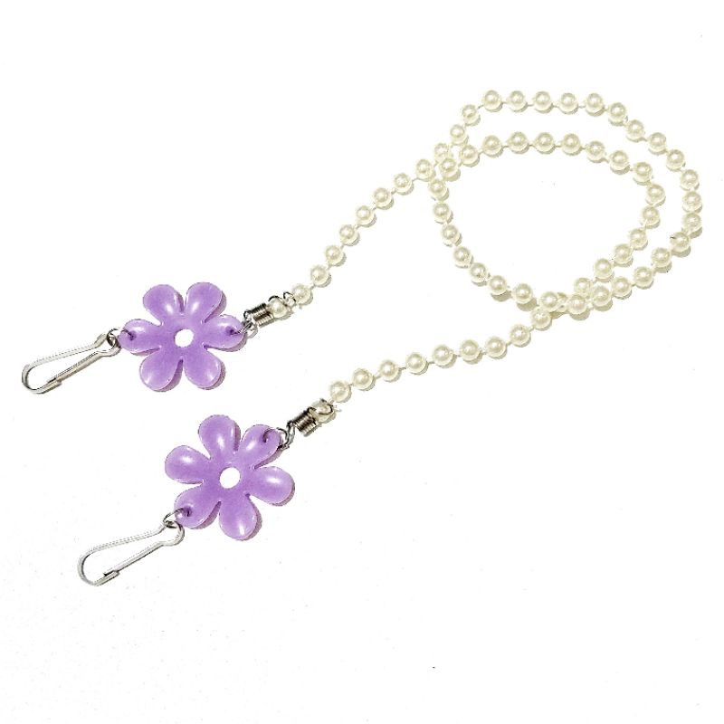 Kalung Masker Strap Mask Korean Jasmine Flower Charm Pearlstring Series Korea Mutiara Bunga