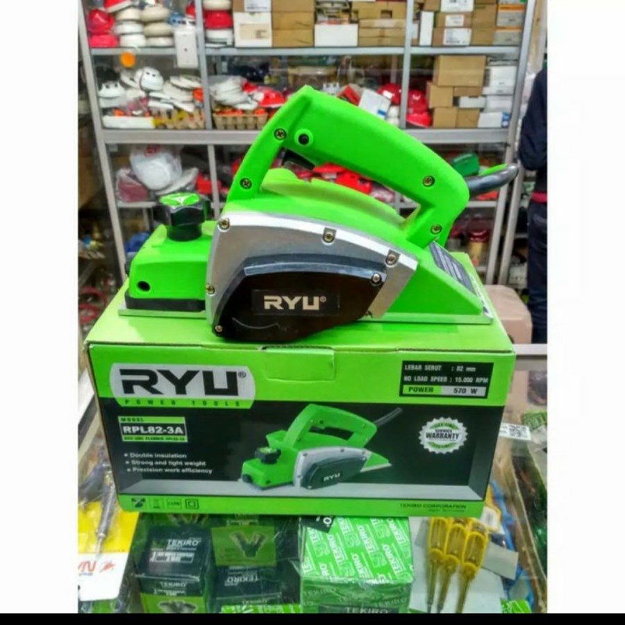 RYU Paket Circular Saw Mesin Gergaji Listrik RCS185-1 Dan Mesin Planer Serut Ketam Pasah Kayu RPL82-3A Bergaransi