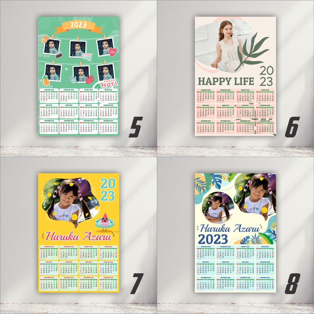 KALENDER 2023 CUSTOM FOTO,TANPA PO BISA COD/BAYAR DITEMPAT