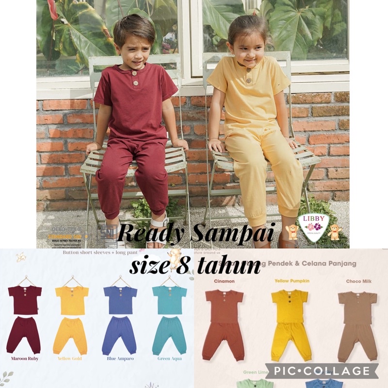 Libby FAVE SET Stelan Pendek celana Panjang Libby earth color series