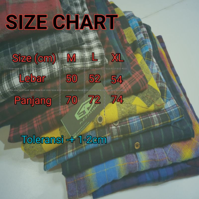 Flannel Kotak² Panjang Kemeja Flanel Pria Lengan panjang Kualitas Premium Unisex Cotton Woll imfor