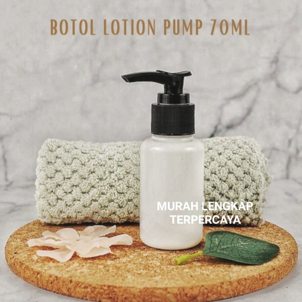 BOTOL PUMP 70ML/BOTOL TUBULAR PET 70ML PUTIH LOTION PUMP LOTION PUMP