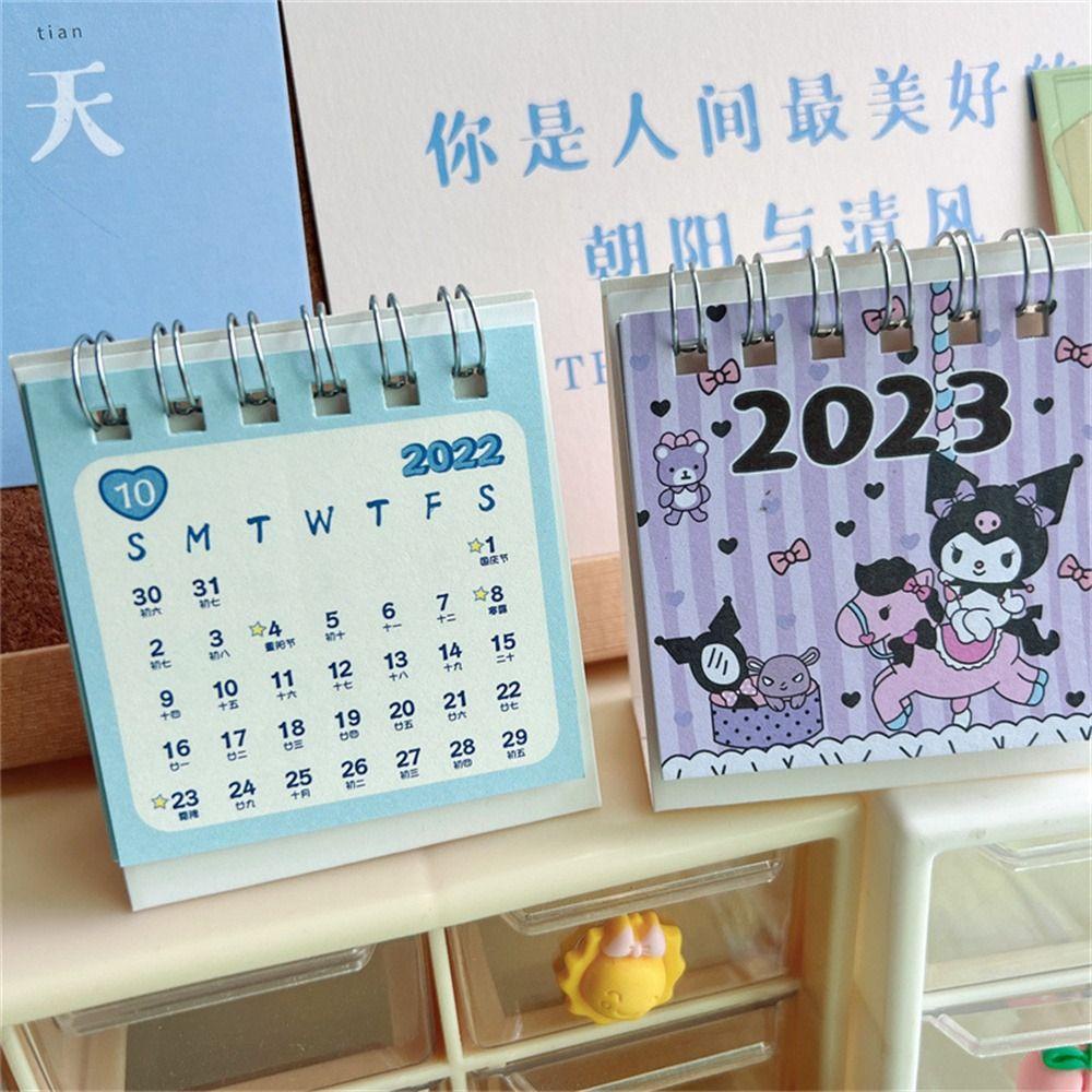 [Elegan] Kalender Meja Perlengkapan Kantor Alat Tulis Penjadwal Harian My Melody Kulomi Agenda Tahunan Kalender 2023