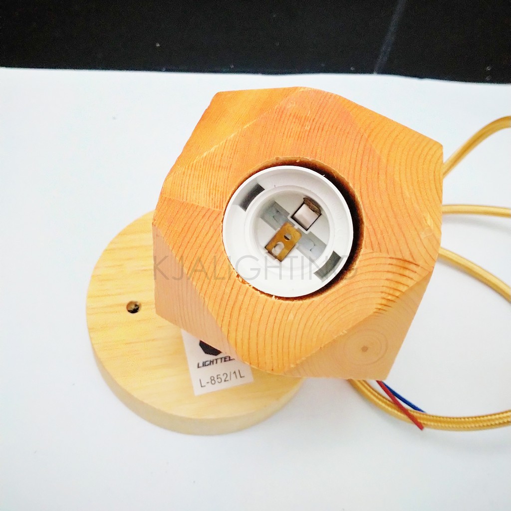 Kabel Fitting Lampu Gantung Kayu E27 Lampu Cafe Dekorasi