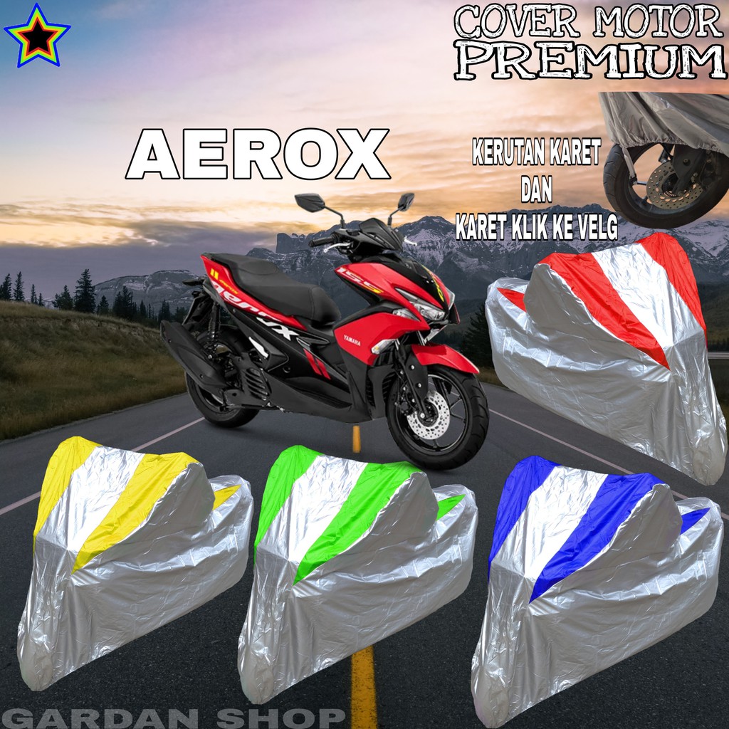 Sarung Motor AEROX Silver KOMBINASI Body Cover Penutup Aerox PREMIUM