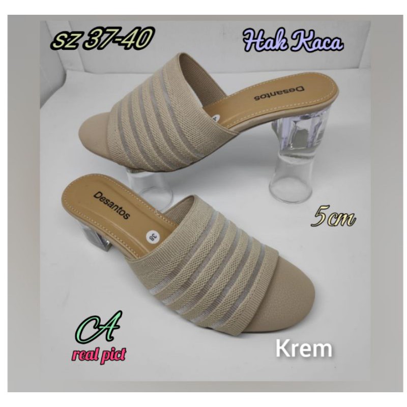 SEPATU WANITA RAJUT IMPORT HAK KACA