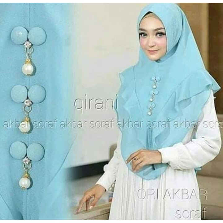 Hijab khimar Qirani ceruti 2 layer