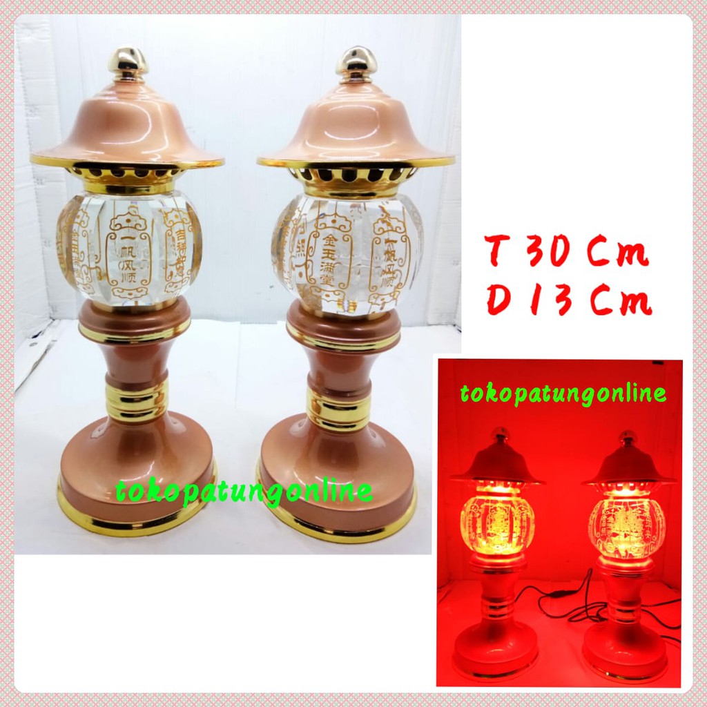 Lampu Sembahyang Kristal Emas 030