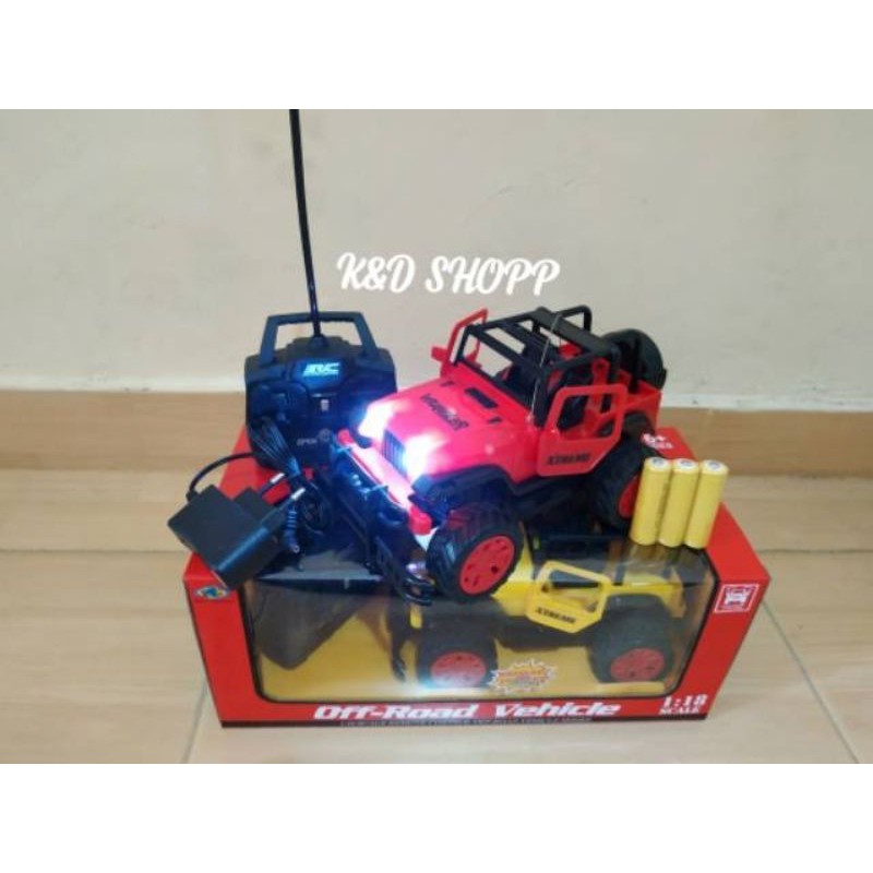MAINAN MOBIL REMOTE CONTROL-RC JEEP-JEEP-MOBIL TENTARA-RUBICON