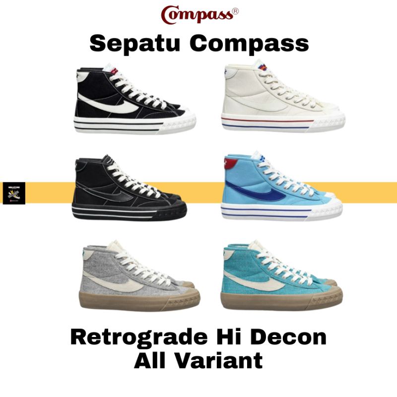 SEPATU COMPASS RETROGRADE LINEN ALL VARIANT / COMPASS LINEN LOW SAND / COMPASS LINEN LOW DUSK / COMP