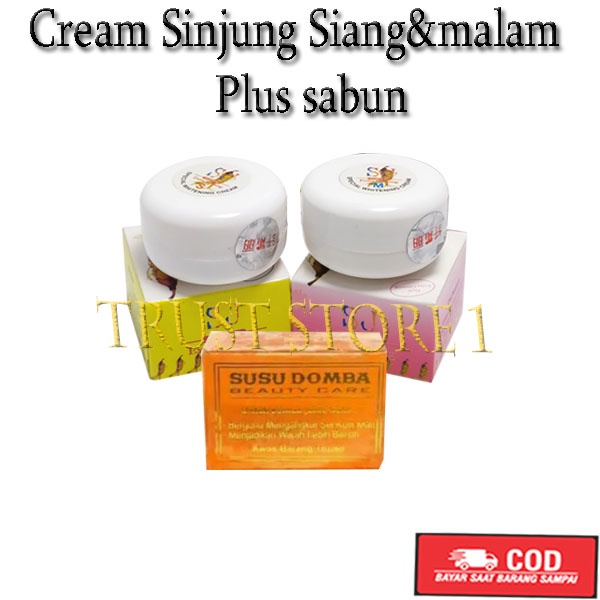 Paket Cream SJ Sinjung Ginseng Plus Sabun Original Siang Dan Malam