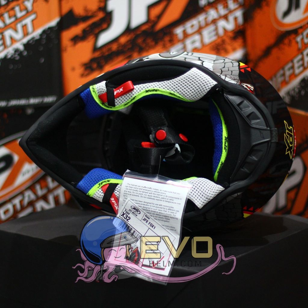 HELM JPX CROSS_FOX1 SERI X32 - YELLOW LEMON GLOSS + GOOGLE SNAIL (ONGKIR 2 KG) HELM JPX TERBARU