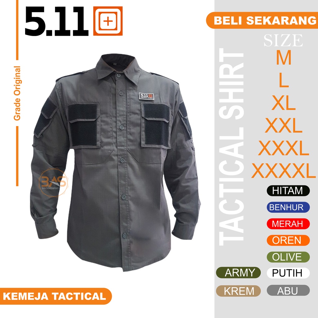 Kemeja Tactical Lapangan pdl 511 | kemeja pria | kemeja pdl tangan panjang | kemeja tactikal | kemeja outdoor | kemeja lapangan