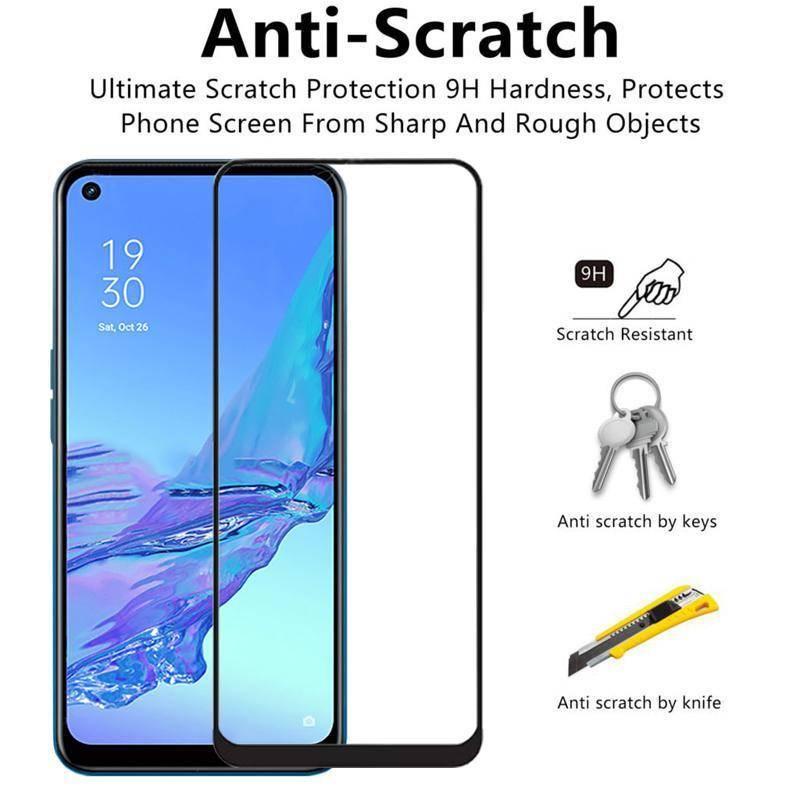 2Pcs Full Cover Screen Protector Glass for OPPO A5 A9 2020 glass For OPPO A91 A93 A73 A53 A15 s Realme C1 C2 V3 Tempered Glass