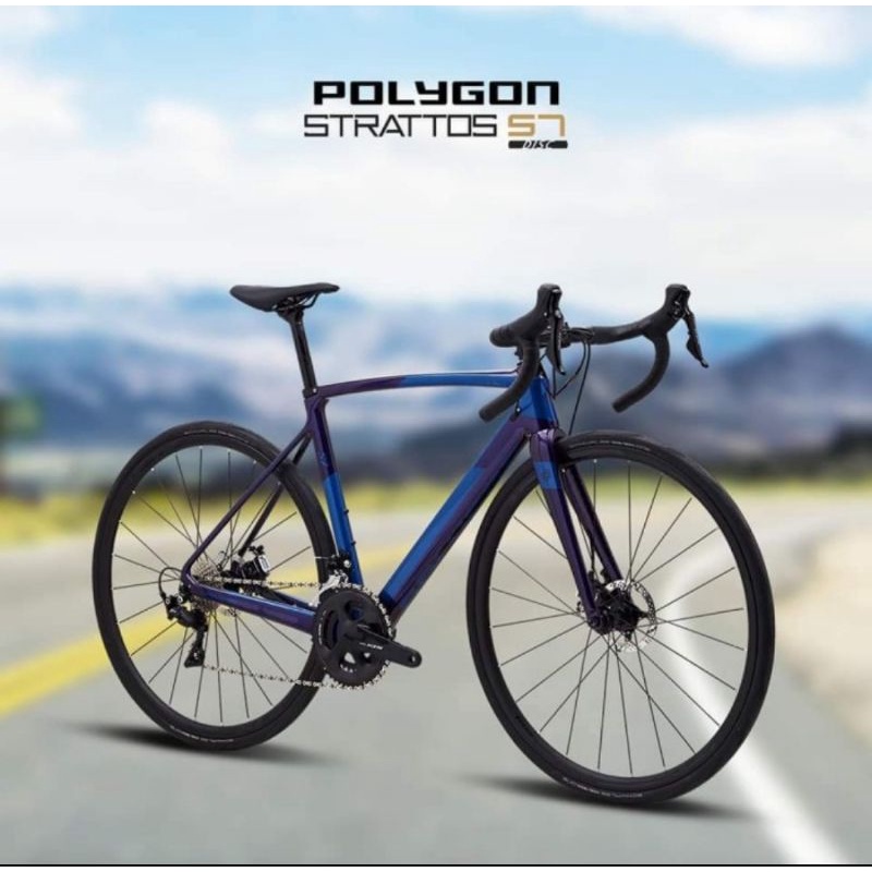 RB Strattos S7 Disc Brake M 52 Roadbike Polygon New 2021 Sepeda balap