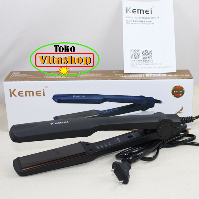 Kemei km-329 catokan pelurus rambut temperatur suhu