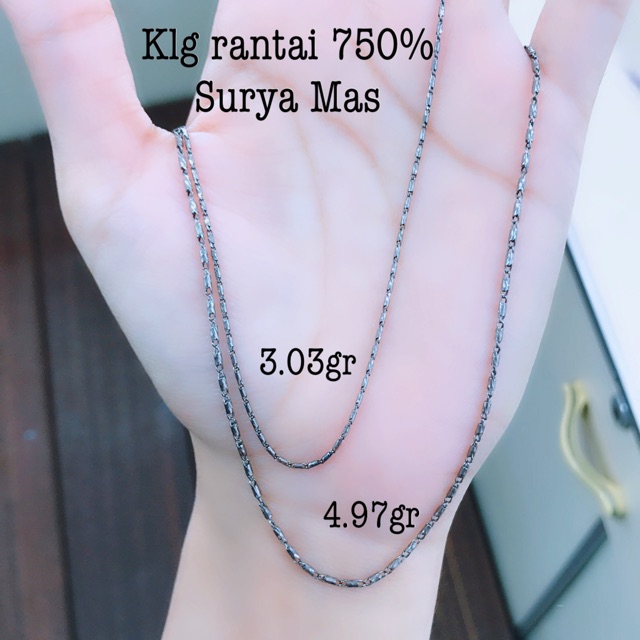 Kalung rantai emas 750%